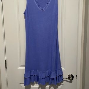 Fresh produce periwinkle mid-length dress medium
